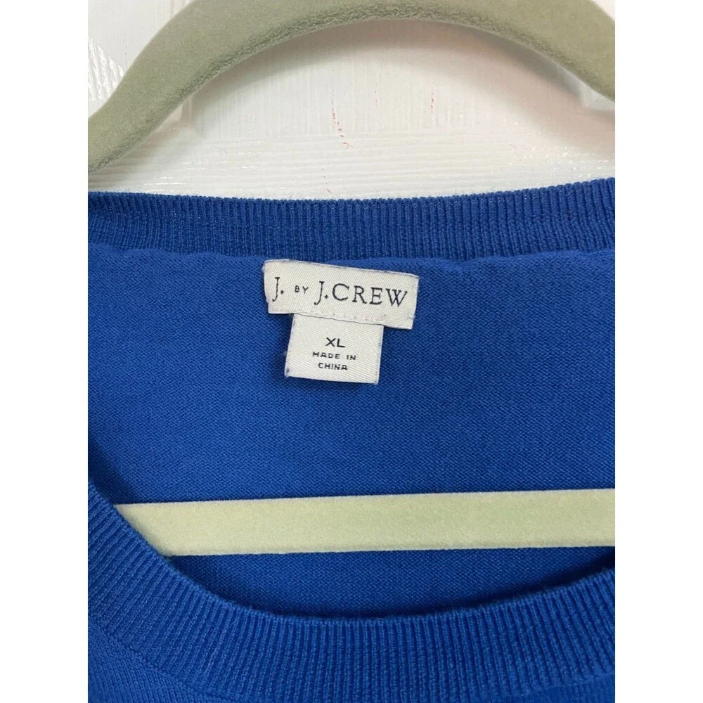 J.Crew Cobalt Blue Long Sleeve Lightweight Cotton long sleeve Sweater XL